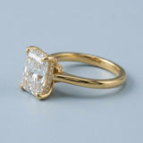 Radiant Hidden-Halo Engagement Ring Setting
