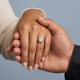 Radiant Hidden-Halo Diamond-Prong Ring Setting
