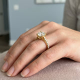 Round Cathedral Polished-Prong Ring Setting