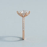 Marquise Hidden-Halo French Pavé Ring Setting