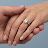 Radiant Four-Prong Two-tone Basket Solitaire Ring Setting