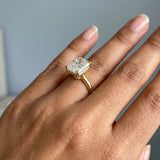 Radiant Hidden-Halo Engagement Ring Setting