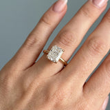 Radiant Hidden-Halo Diamond Engagement Ring Setting