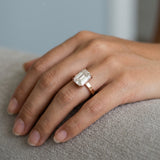Emerald Flat-Band Solitaire Engagement Ring Setting
