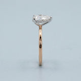 Pear Hidden-Halo Lab-Diamond Ring — 2.00 ct Centre Minimum