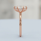 Oval Six-Prong Cathedral Engagement Ring Setting