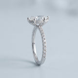Marquise Hidden-Halo Lab-Diamond Ring — 2.00 ct Centre Minimum
