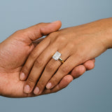 Radiant Four-Prong Two-tone Basket Solitaire Ring Setting