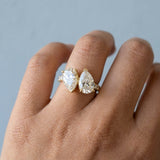 Pear Toi et Moi Ring Setting