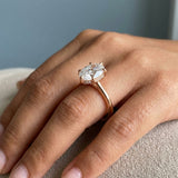 Oval Six-Prong Cathedral Engagement Ring Setting