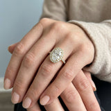 Oval Halo Diamond Pavé Engagement Ring Setting