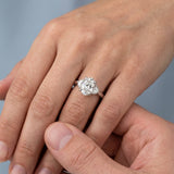 Oval and Half-Moon Lab-Diamond Ring Setting