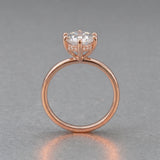 Oval Six-Prong Cathedral Engagement Ring Setting