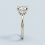 Oval and Half-Moon Lab-Diamond Ring Setting