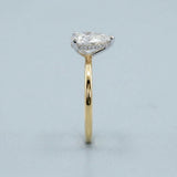 Pear Hidden-Halo Lab-Diamond Ring — 2.00 ct Centre Minimum