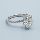 Marquise Hidden-Halo Lab-Diamond Ring — 2.00 ct Centre Minimum