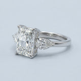 Radiant and Pear Lab-Grown Diamond Ring — 3.93 ct tw