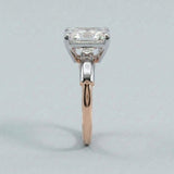 Radiant Four-Prong Two-tone Basket Solitaire Ring Setting