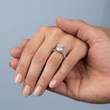 Round Cathedral Polished-Prong Ring Setting