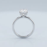 Radiant Hidden-Halo Diamond Engagement Ring Setting
