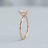 Radiant Hidden-Halo Diamond Engagement Ring Setting