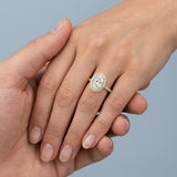Oval Halo Diamond Pavé Engagement Ring Setting