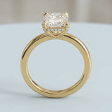 Radiant Hidden-Halo Diamond-Prong Ring Setting