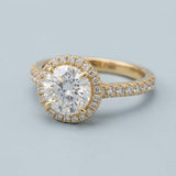 Timeless Round Brilliant Halo Ring Setting
