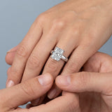 Radiant Four-Prong Two-tone Basket Solitaire Ring Setting