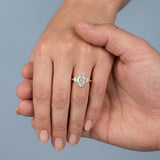 Oval and Half-Moon Lab-Diamond Ring Setting