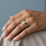 Princess Four-Prong Pavé Engagement Ring Setting