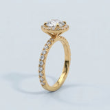 Classic Round Halo Engagement Ring Setting