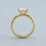 Classic Round Hidden-Halo Engagement Ring Setting