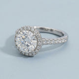 Timeless Round Brilliant Halo Ring Setting