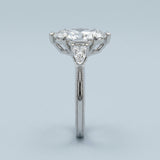 Marquise and Shield Three-Stone Ring Setting