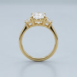 Oval and Baguette Three-Stone Ring Setting