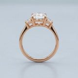 Oval and Baguette Three-Stone Ring Setting