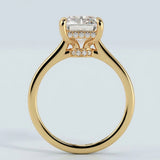 Radiant Hidden-Halo Engagement Ring Setting