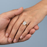 Emerald Flat-Band Solitaire Engagement Ring Setting