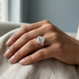 Oval and Baguette Three-Stone Ring Setting