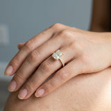 Radiant Hidden-Halo French Pavé Ring Setting