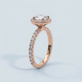 Classic Round Halo Engagement Ring Setting