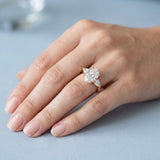 Oval and Pear Three-Stone Engagement Ring Setting