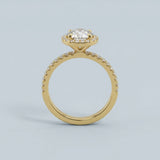 Classic Round Halo Engagement Ring Setting