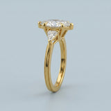 Marquise and Shield Three-Stone Ring Setting