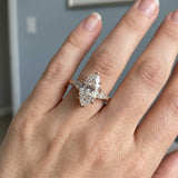 Marquise and Shield Three-Stone Ring Setting