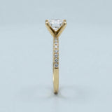 Princess Four-Prong Pavé Engagement Ring Setting