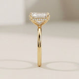 Radiant Hidden-Halo Diamond-Prong Ring Setting