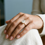 Radiant Hidden-Halo Diamond-Prong Ring Setting