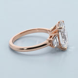 Oval and Baguette Three-Stone Ring Setting